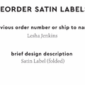 PPLR_HIDDEN_PRODUCT Reorder Previous Label Design - SATIN