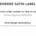 PPLR_HIDDEN_PRODUCT Reorder Previous Label Design - SATIN