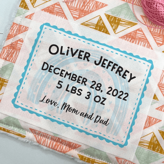 PPLR_HIDDEN_PRODUCT Blue Rainbow Baby Label