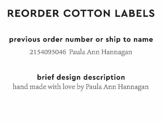 PPLR_HIDDEN_PRODUCT Reorder Previous Label Design - COTTON