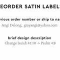 PPLR_HIDDEN_PRODUCT Reorder Previous Label Design - SATIN