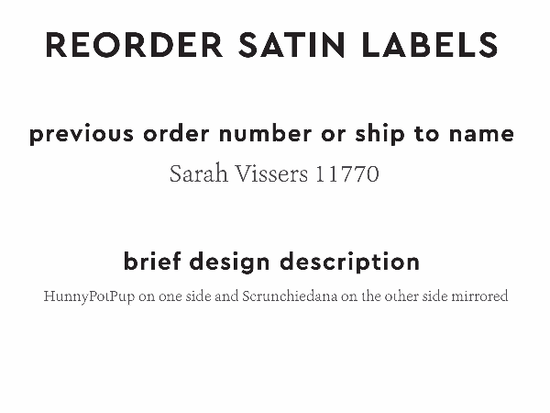 PPLR_HIDDEN_PRODUCT Reorder Previous Label Design - SATIN