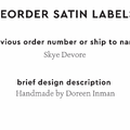 PPLR_HIDDEN_PRODUCT Reorder Previous Label Design - SATIN
