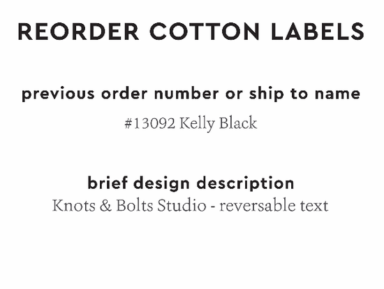 PPLR_HIDDEN_PRODUCT Reorder Previous Label Design - COTTON