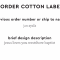 PPLR_HIDDEN_PRODUCT Reorder Previous Label Design - COTTON