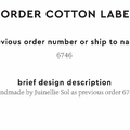 PPLR_HIDDEN_PRODUCT Reorder Previous Label Design - COTTON