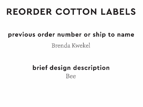 PPLR_HIDDEN_PRODUCT Reorder Previous Label Design - COTTON