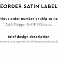 PPLR_HIDDEN_PRODUCT Reorder Previous Label Design - SATIN