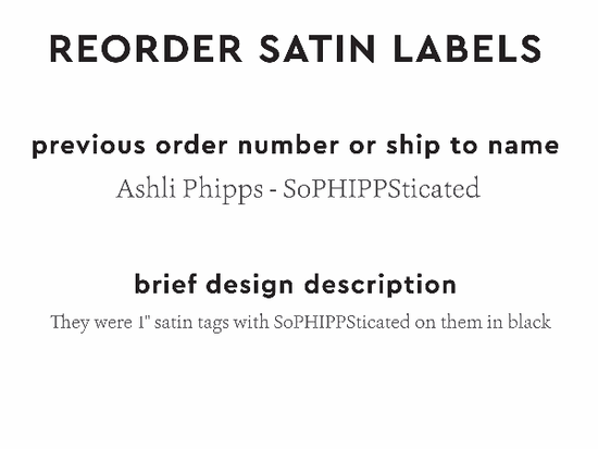 PPLR_HIDDEN_PRODUCT Reorder Previous Label Design - SATIN