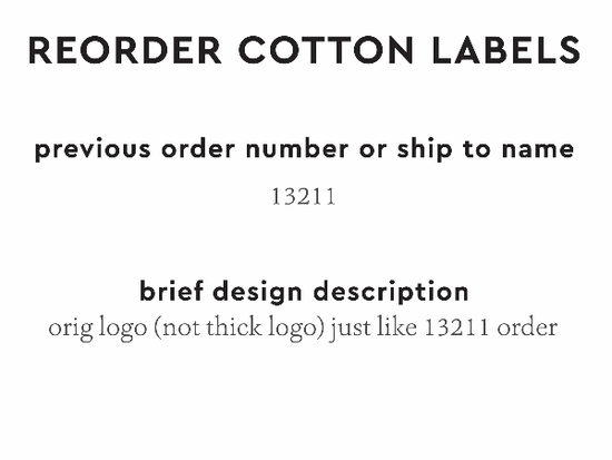 PPLR_HIDDEN_PRODUCT Reorder Previous Label Design - COTTON