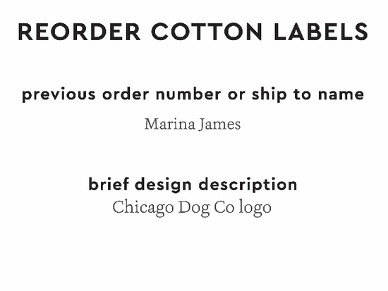 PPLR_HIDDEN_PRODUCT Reorder Previous Label Design - COTTON