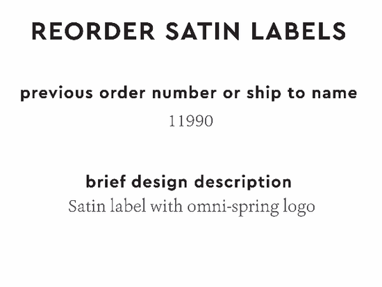 PPLR_HIDDEN_PRODUCT Reorder Previous Label Design - SATIN
