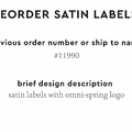 PPLR_HIDDEN_PRODUCT Reorder Previous Label Design - SATIN