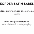 PPLR_HIDDEN_PRODUCT Reorder Previous Label Design - SATIN