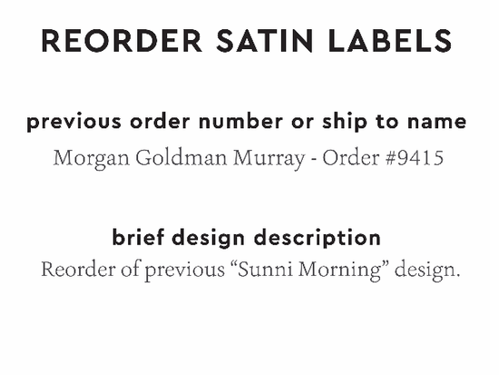 PPLR_HIDDEN_PRODUCT Reorder Previous Label Design - SATIN