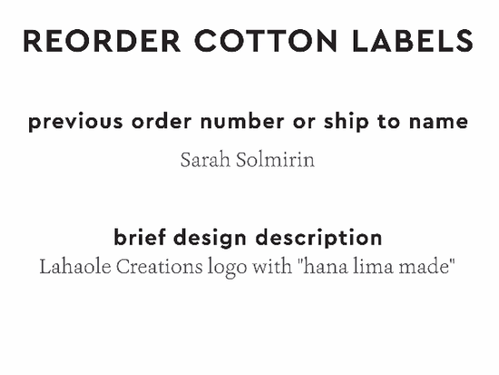 PPLR_HIDDEN_PRODUCT Reorder Previous Label Design - COTTON