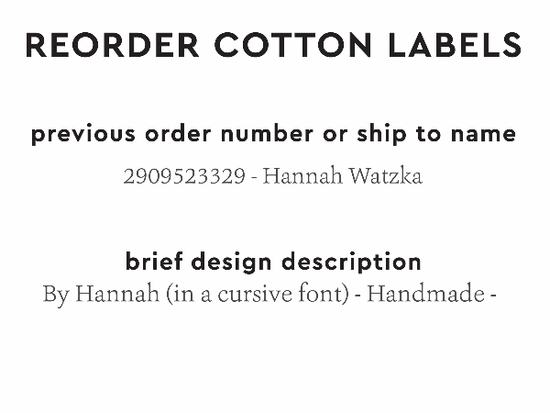 PPLR_HIDDEN_PRODUCT Reorder Previous Label Design - COTTON