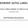 PPLR_HIDDEN_PRODUCT Reorder Previous Label Design - SATIN