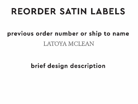 PPLR_HIDDEN_PRODUCT Reorder Previous Label Design - SATIN