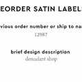 PPLR_HIDDEN_PRODUCT Reorder Previous Label Design - SATIN