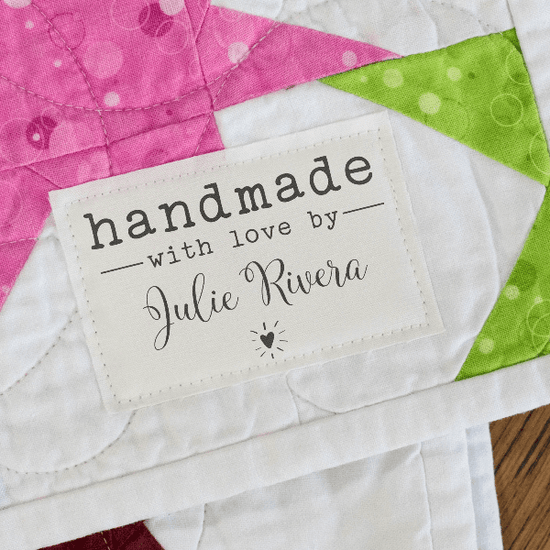 PPLR_HIDDEN_PRODUCT Modern Blanket Label with Heart (2"x3"-Cotton)