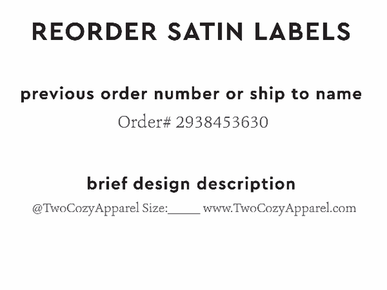 PPLR_HIDDEN_PRODUCT Reorder Previous Label Design - SATIN