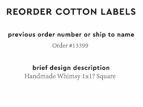 PPLR_HIDDEN_PRODUCT Reorder Previous Label Design - COTTON