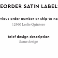PPLR_HIDDEN_PRODUCT Reorder Previous Label Design - SATIN