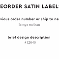 PPLR_HIDDEN_PRODUCT Reorder Previous Label Design - SATIN