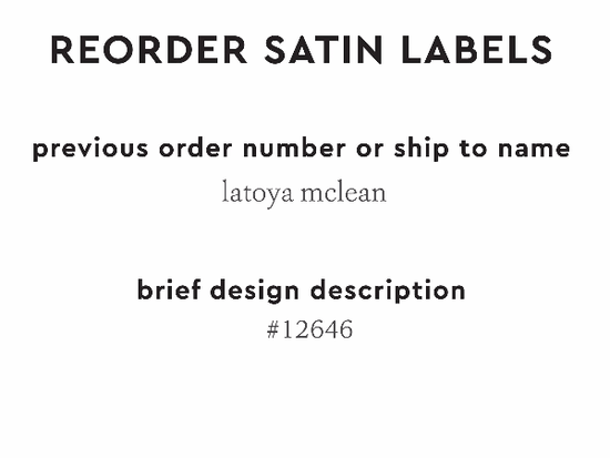 PPLR_HIDDEN_PRODUCT Reorder Previous Label Design - SATIN