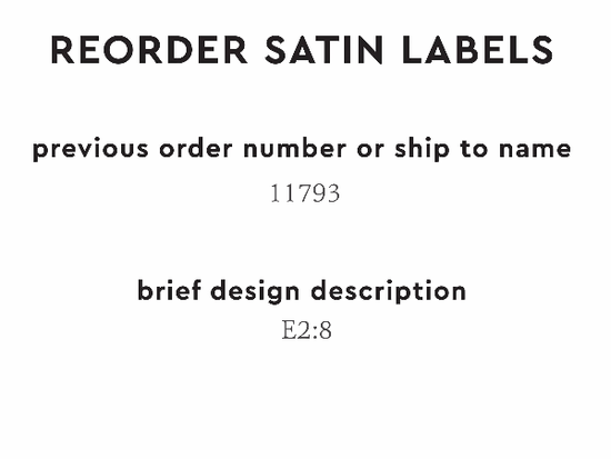 PPLR_HIDDEN_PRODUCT Reorder Previous Label Design - SATIN