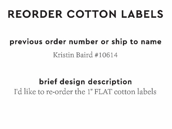 PPLR_HIDDEN_PRODUCT Reorder Previous Label Design - COTTON