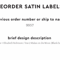 PPLR_HIDDEN_PRODUCT Reorder Previous Label Design - SATIN
