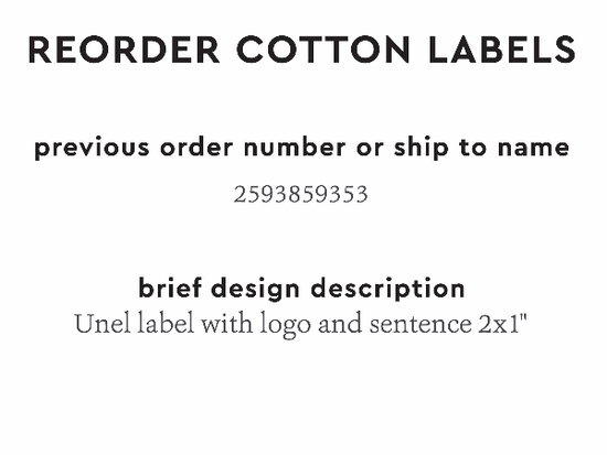PPLR_HIDDEN_PRODUCT Reorder Previous Label Design - COTTON