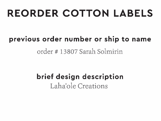 PPLR_HIDDEN_PRODUCT Reorder Previous Label Design - COTTON