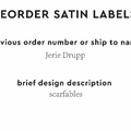 PPLR_HIDDEN_PRODUCT Reorder Previous Label Design - SATIN