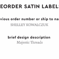 PPLR_HIDDEN_PRODUCT Reorder Previous Label Design - SATIN