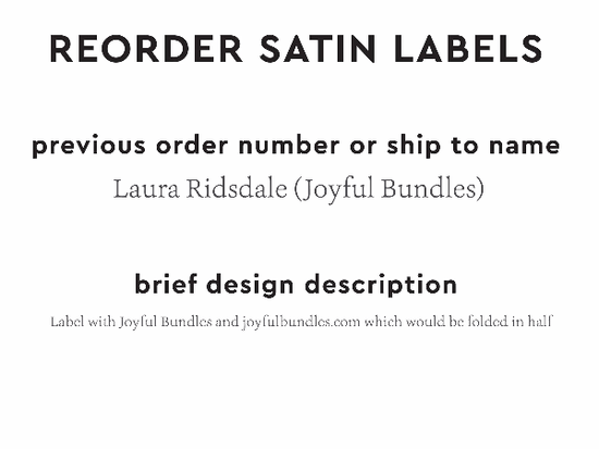 PPLR_HIDDEN_PRODUCT Reorder Previous Label Design - SATIN