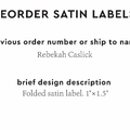 PPLR_HIDDEN_PRODUCT Reorder Previous Label Design - SATIN