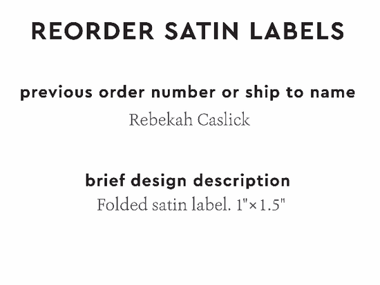 PPLR_HIDDEN_PRODUCT Reorder Previous Label Design - SATIN