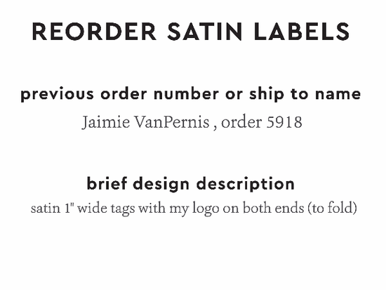 PPLR_HIDDEN_PRODUCT Reorder Previous Label Design - SATIN