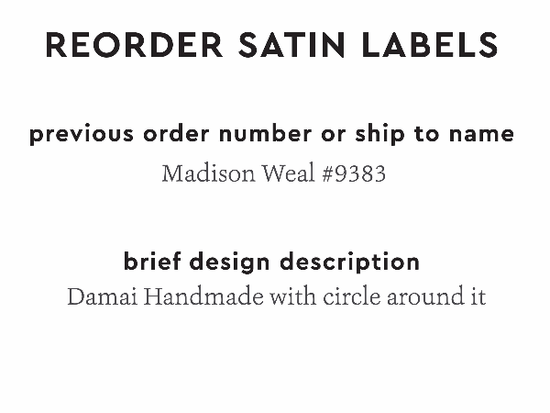 PPLR_HIDDEN_PRODUCT Reorder Previous Label Design - SATIN