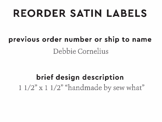 PPLR_HIDDEN_PRODUCT Reorder Previous Label Design - SATIN