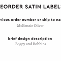 PPLR_HIDDEN_PRODUCT Reorder Previous Label Design - SATIN