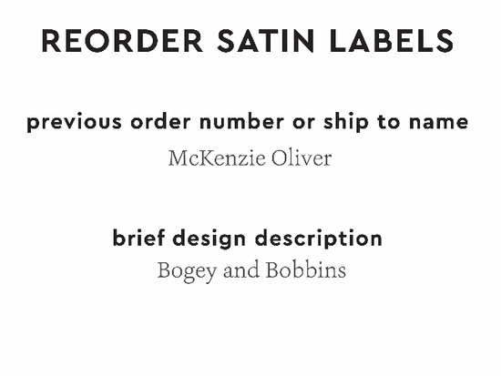 PPLR_HIDDEN_PRODUCT Reorder Previous Label Design - SATIN