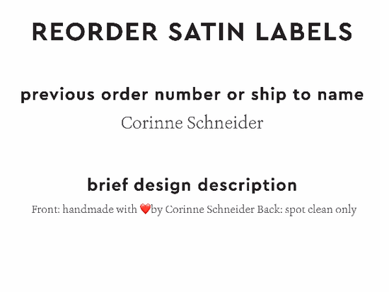 PPLR_HIDDEN_PRODUCT Reorder Previous Label Design - SATIN
