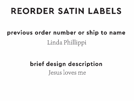 PPLR_HIDDEN_PRODUCT Reorder Previous Label Design - SATIN