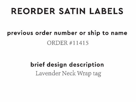 PPLR_HIDDEN_PRODUCT Reorder Previous Label Design - SATIN