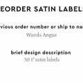 PPLR_HIDDEN_PRODUCT Reorder Previous Label Design - SATIN