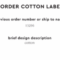 PPLR_HIDDEN_PRODUCT Reorder Previous Label Design - COTTON